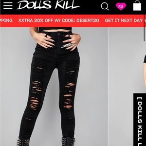 Widow Into Oblivion Jeans by Dollskill